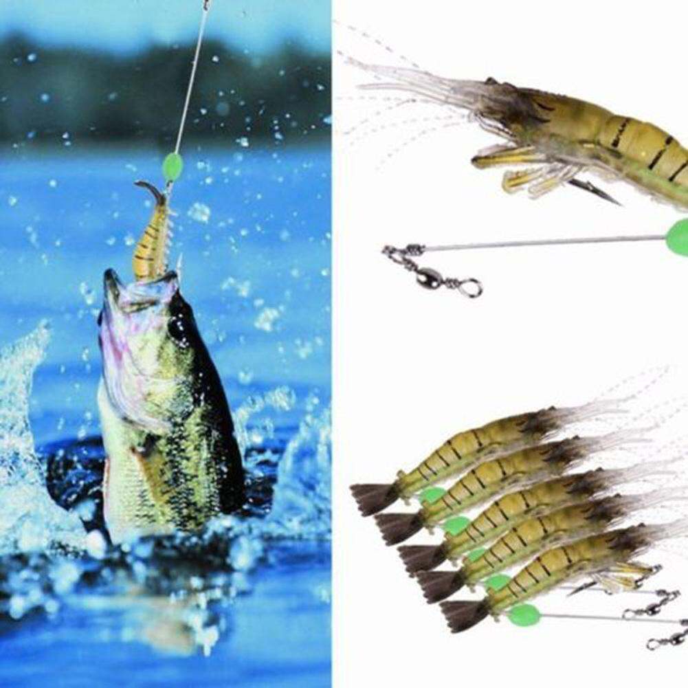 Details about   5pcs Shrimp Fishing Simulation Noctilucent Soft Prawn Lures Hook Baits 
