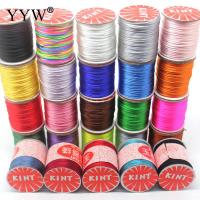 Wholesale 60m/PC 1.5 2.0 2.5 mm Reel of Nylon Blend Color Black Chinese Satin Silk Knot Macrame Cord Beads European Braided Wire Beads