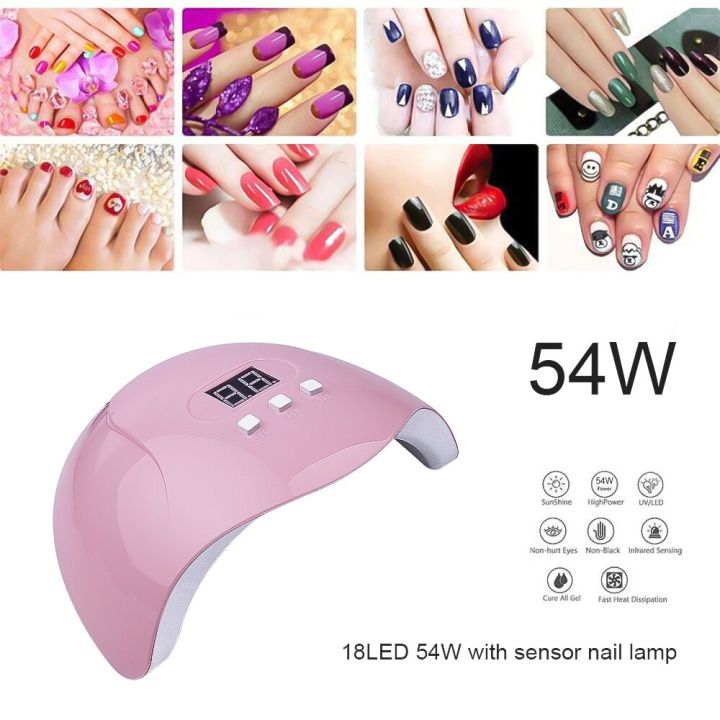 54w-18-led-lights-dryer-uv-light-for-gel-nails-ultraviolet-lamp-lamps-manicure-nail-tools-professional-material-dry-heat-machine-rechargeable-flashlig