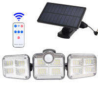 New LED Lighting Lamps Solar Powered PIR Motion Sensor Wall Light Remote Control Waterproof Street Lights Lighting Lamps