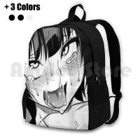 Anime Girl Tongue Outdoor Hiking Backpack Waterproof Camping Travel Anime Manga Waifu Waifu Material Japan Doujinshi Hentai