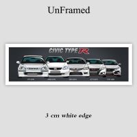 Wall Art Modular Picture Poster Canvas Printed Retro Honda CIVIC Car Painting Modern Home Decoration Living Room 1 Pieces Banner