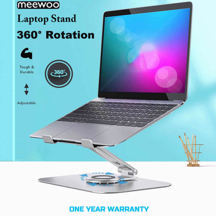 Meewoo Laptop Stand 360Rotation Adjustable Aluminum Laptop Holder Laptop Riser Laptop Cooler