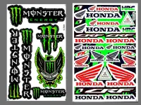 สติ๊กเกอร์แต่งรถ MONSTER นก (สีเขียว) HONDA CRF (สีเขียว) มอเตอร์ไซค์ สติ๊กเกอร์ติดกระจก แต่งรถมอเตอร์ไซค์ ติดโช๊ค อะไหล่รถเครื่อง จำนวน 2 แผ่น