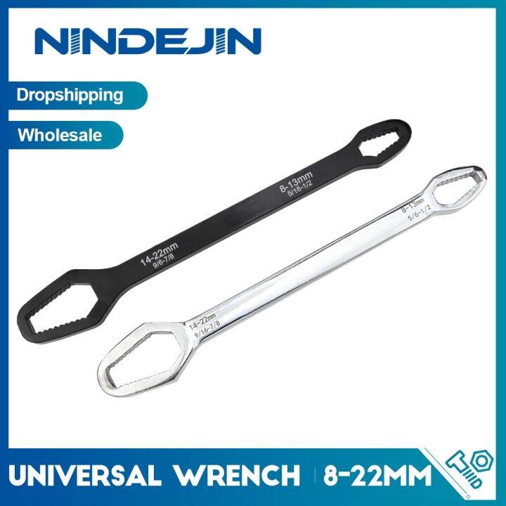 nindejin-ประแจอเนกประสงค์8-22มม-ประแจอเนกประสงค์โครเมี่ยม-vanadium-สำหรับซ่อมรถประแจขันนอตหกเหลี่ยม