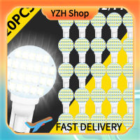 YZH Shop 20ชิ้นไฟรถแอลอีดี360องศาไฟส่องสว่าง T10/921/194 6000K สีขาว24นำ Rv หลอดไฟหลอดไฟภายในอาคารรถพ่วง