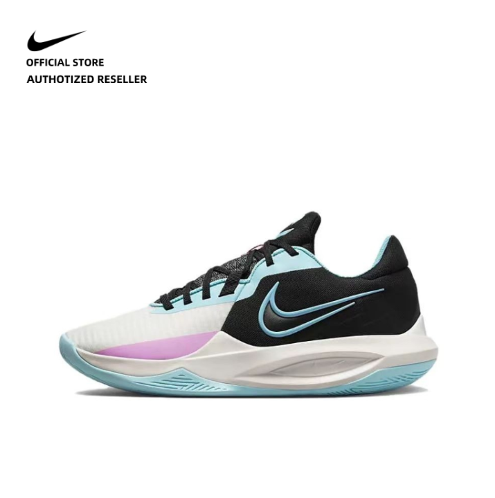 Nike Men's Precision VI Basketball Shoes White/Blue Breathable feet