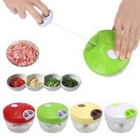 Kitchen Tool Mincer Slicer Shredder Garlic Onion Slicer Cutter Manual Rope Food Processor Hand Chopper