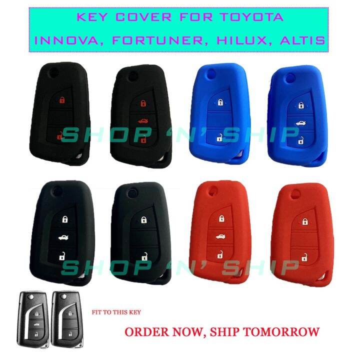 Toyota Innova Fortuner Hilux Altis Silicone Flip Key Cover Piece