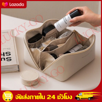 （COD+Free Shipping）กระเป๋าเดินทางขนาดใหญ่สำหรับสุภาพสตรีกระเป๋าใส่เครื่องสำอางหนังออแกไนเซอร์แต่งหน้าหรูหรา