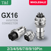 1 ชุด GX16 2 3 4 5 6 7 8 9 10 Pins ชาย &amp; หญิง Docking Aviator ปลั๊ก SOCKET Circular NUT CONNECTOR CABLE CONNECTOR-rfwerjhnbs