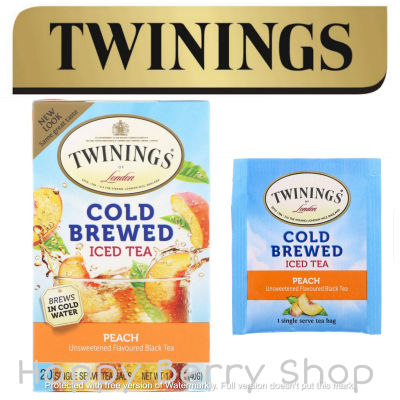 ชาเย็น Twinings Cold Brewed Peach 🍹🍒 ชาทไวนิงส์ รสพีช ชงง่ายด้วยน้ำเย็น แบบกล่อง 20 ซอง หอม อร่อย เย็นชื่นใจ ❤❤