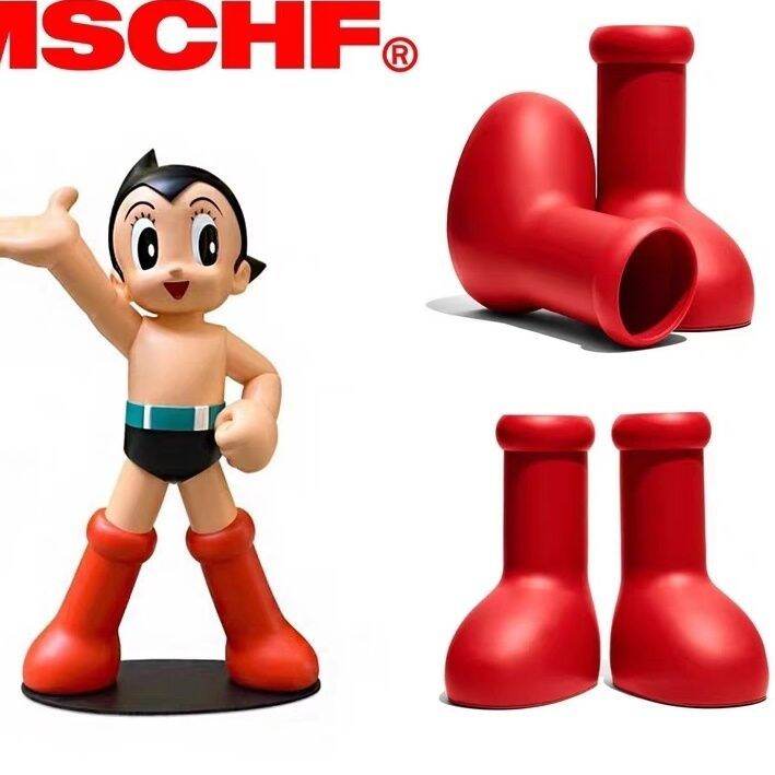 MSCHF 2023SS big red boot Kasut Merah Astro Boy dengan Kepala Pusingan