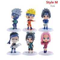 ตุ๊กตาอนิเมะนารูโตะ6ชิ้น/ล็อต Gaara Hatake Kakashi Uzumaki Uchiha Sasuke Q Ver. ตุ๊กตาของเล่นโมเดลตุ๊กตาขยับแขนขาได้