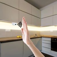 Hand Sweep Smart Switch ไฟ LED ตู้ Hand Motion Sensor LED Strip 1M 2M 3M 4M 5M ห้องครัวห้องนอนตกแต่งโคมไฟกลางคืน...