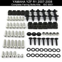 Motorcycle Complete Full Fairing Bolts Kits Fit For Yamaha YZFR1 YZF R1 2007 2008 Stainless Steel Clips Nuts Bodywork Screws