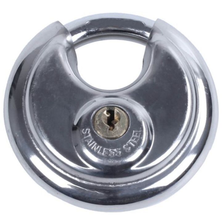2pcs-heavy-duty-outdoor-security-padlock-70mm-sheds-garage-gate-keyed-padlock-stainless-steel-discus-lock
