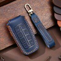 เคสกุญแจรถยนต์หนัง4 6 8ปุ่มสมาร์ท Keyless Entry ฝาครอบรีโมทคอนโทรลสำหรับ Hyundai Genesis G80 GV80 2019 - 2022 Zai29557