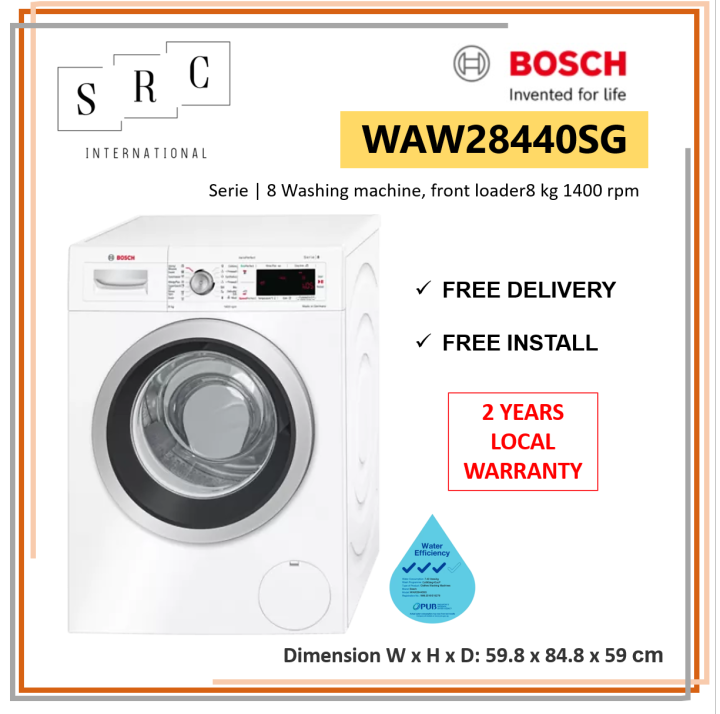 bosch front load washing machine dimensions