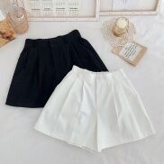 Quần short đũi vải đũi xước cạp chun sau quần đùi đũi dáng váy siêu hot