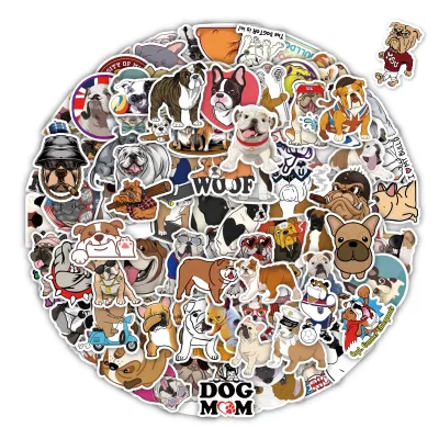 [COD] Pieces of Household Bulldog Cartoon G raffiti Stickers Suitcase Cup Wholesale