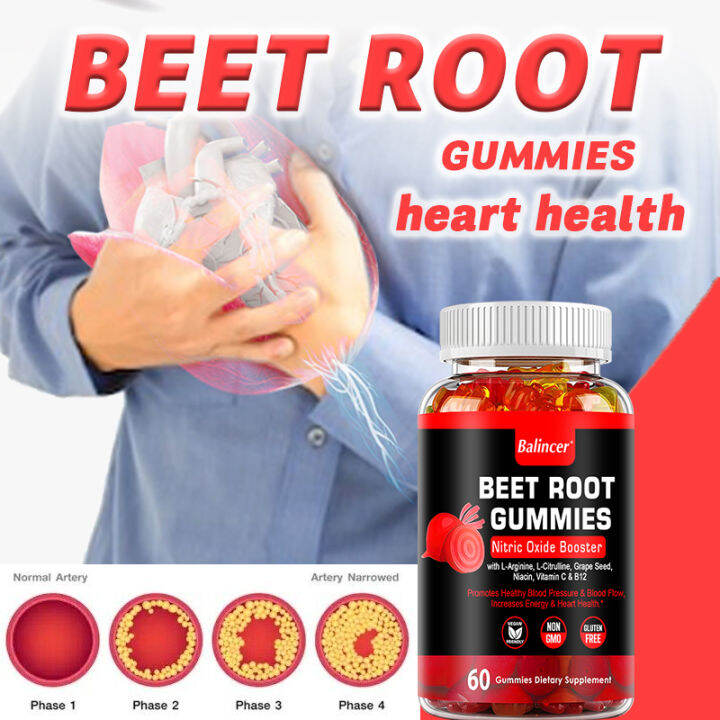 Beetroot Gummies Supports energy and heart health, supports natural