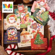 MMLUCK 10pcs Handwriting Merry Christmas Greeting Cards Invitation Thank