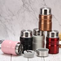 Stainless Steel Insulation Lunch Box Soup With Spoon Containers Thermo Mug Thermo Cup 500ML 750ML Vacuum Flasks Thermosbeker