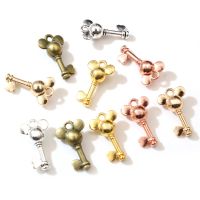20pcs Charms Cute Most Key 19x12mm Antique Silver Plated Bronze Pendant fit Vintage Tibetan Findings for Jewelry Making