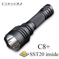 Convoy C8 Plus Flashlight with SST20 7135*8 Led Flash Light 18650 Torch 12 Groups Portable High Powerful Tactical Work Latarka Rechargeable  Flashligh