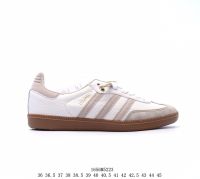 การจัดส่งฟรี Adidas Originals Samba Vegan OG แซมบ้าคอลเลกชัน สุภาพบุรุษสไตล์ฟุตบอลการฝึกอบรมเยอรมัน รองเท้ากีฬาสบาย ๆ ต่ำ สีขาว รองเท้าการฝึกอบรมเยอรมัน รองเท้าผ้าใบผู้ชายและรองเท้ากีฬาสบาย ๆ สำหรับผู้หญิง