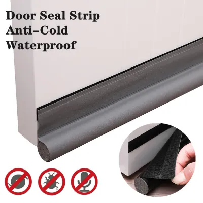 Door Bottoom Seal Strip Windproof Draft Stopper Weather Stripping Sound Insulator Weatherstrip Foam Seal Energy Saving Protector