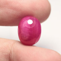 11.60 ct พลอยแดง (ruby Cabochon) สีแดง ชมพู ทรงไข่หลังเบี้ย