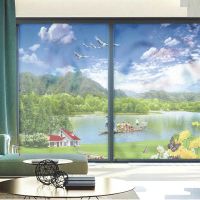 Custom glue-free electrostatic window frosted glass sticker living room bathroom privacy shading decorative film Screen Protectors