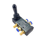 4H310-10 Pneumatic Valve 5 Port 2 Position 3/8 PT Thread Hand Pull Lever Operated Air Valve 1Pc