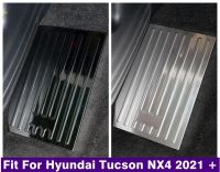 ที่วางเท้าด้านซ้ายที่วางเท้าขอบฝาครอบเหยียบสำหรับ Hyundai Tucson NX4 2021-2023อุปกรณ์เสริมแผ่นแผ่นรองพื้นวางเท้าภายใน