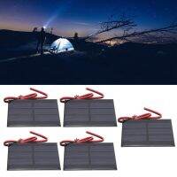 5Pcs Mini Solar Panel แบตเตอรี่ โมดูลเซลล์บอร์ดพร้อมลวด 30 ซม. 60x80x3MM DC 0.65W 1.5V