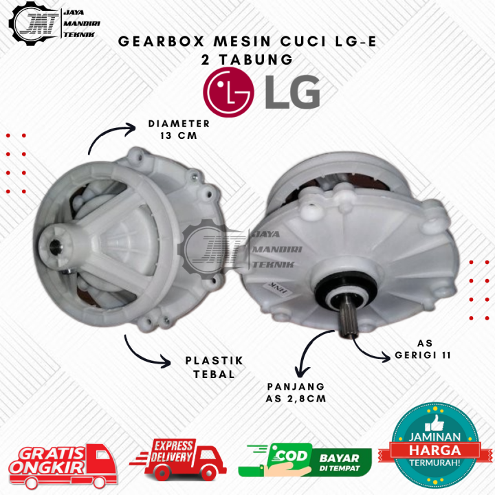 WP1060R GEARBOX LGE GEAR BOX MESIN CUCI LG 2 TABUNG GIRBOK LG GEARBOK