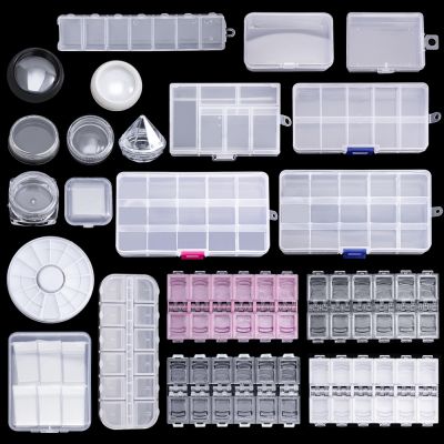 【CW】▦✇❍  1Pcs Transparent storage Rhinestones Jewelry Accessories Plastic Organizer Manicure
