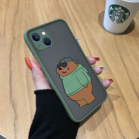 Case4you สำหรับ iPhone 15 Plus 15 Pro Max 15 Pro แว่นตากันแดดอนิเมะ We GRIZZ Boys เคสโทรศัพท์แบบแข็งมีน้ำค้างแข็งโปร่งใสคลุมทั้งหมดเคสป้องกันกล้อง