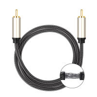 Tian [พร้อม] Hifi 5.1 Spdif Rca ไปยัง Rca ตัวผู้ไปยังตัวผู้สายโคแอกเชียลเชื่อมต่อสายถักไนล่อน