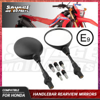 รถจักรยานยนต์ Handlebar กระจกมองหลังสำหรับ HONDA CRF 250L 300L Rally 250 Lm XRE300 XR650 Lr XR 600R 400250230 Rmotard