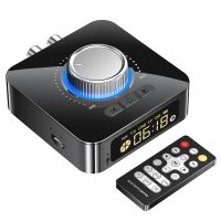 Bluetooth 5.0 Receiver Transmitter Audio Stereo 3.5Mm AUX Jack RCA Wireless Audio Adapter with Remote Control for TV Car