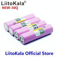 4PCS 100% 3.7V INR 18650 30Q 3000MAh ชาร์จใหม่ได้18650 High Discharge