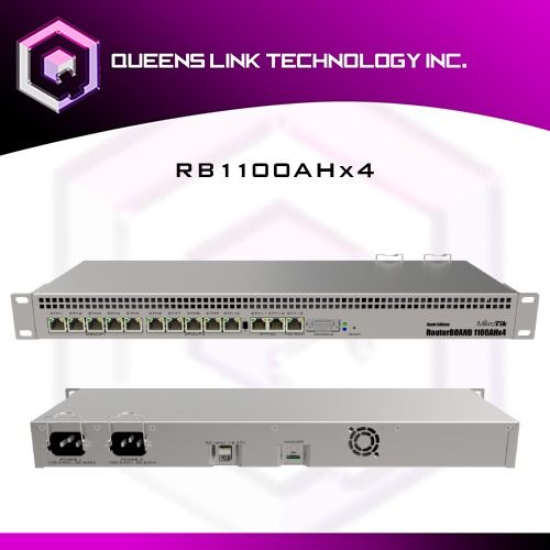 MikroTik RB1100AHx4 Powerful 1U rackmount router with 13x Gigabit