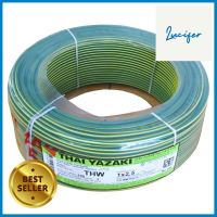 สายไฟ THW IEC01 YAZAKI 1x2.5 ตร.มม. 100 ม. สีเขียวคาดเหลืองELECTRIC WIRE THW IEC01 YAZAKI 1X2.5SQ.MM 100M GREEN/YELLOW **ลดราคาจัดหนัก **