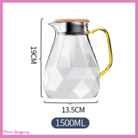 Manao 1.5L Diamond Texture แก้วกาน้ำชา set Hot Cold Water JUG transparent