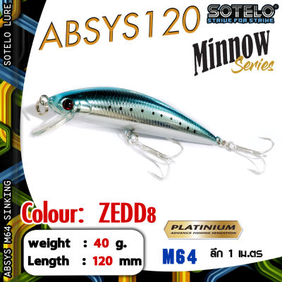 อุปกรณ์ตกปลา SOTELO - รุ่น ABSYS M64 (120mm) เหยื่อปลั๊ก เหยื่อปลอม