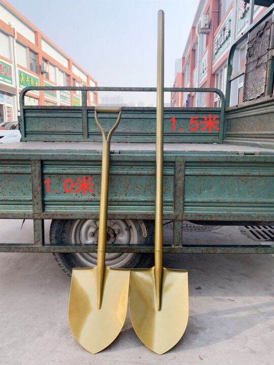Special gold shovel for groundbreaking ceremony Gold shovel digging