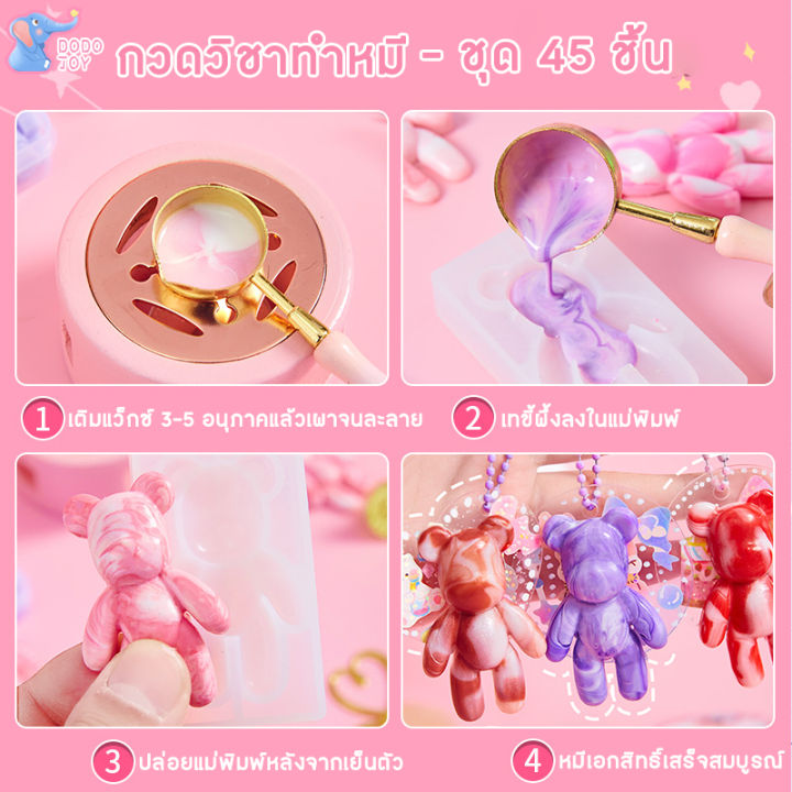 สนุกสุด-ๆdiyตราประทับเทียน-guka-ครีมกาวซิลิโคนชุดขัด-ชุดทําพวงกุญแจ-ของเล่นเด็กผู้หญิง-ของเล่นเด็ก